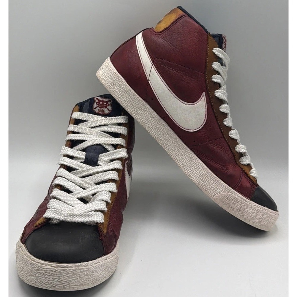 Nike Blazer High Hi Premium Obsidian Red, White & Blue Size 9.5 Shoes 312457-411